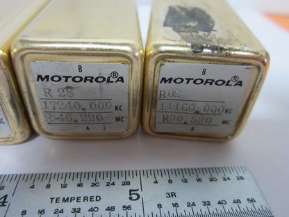 Lot 6 Ea Motorola Quartz Crystal Frequency Control Radio