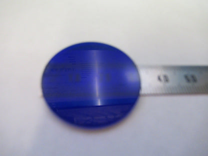 ZEISS GERMANY GLASS FILTER DARK BLUE OPTICS MICROSCOPE PART AS PICTURED V8-B-28