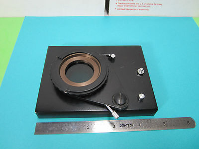 MICROSCOPE PART POLARIZER INSERT GERMANY POLARIZED OPTICS AS PICTURED BIN#B6-04