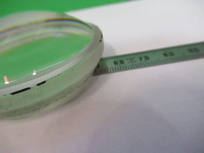 OPTICAL CONVEX CONCAVE LENS THICK GLASS MIL SPEC OPTICS AS PICTURED V3-A-07