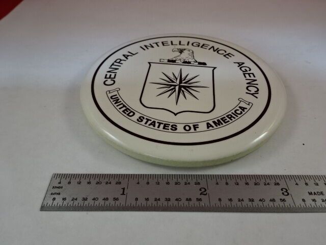 COLLECTABLE GLASS COASTER CIA CENTRAL INTELLIGENCE AGENCY AS IS #Y6-A-08