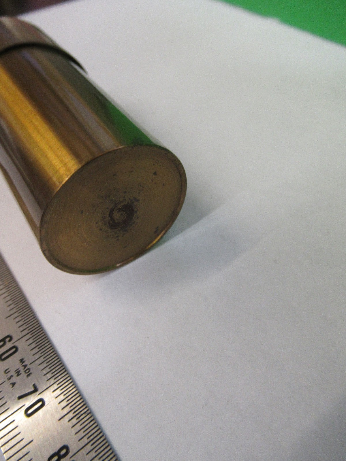 ANTIQUE BAUSCH LOMB BRASS CAN OBJECTIVE MICROSCOPE PART AS PICTURED  V1-A-03