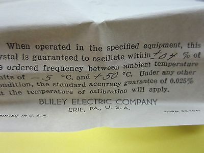 BLILEY MC7 QUARTZ CRYSTAL FREQUENCY CONTROL RADIO ORIGINAL BOX #E2-17