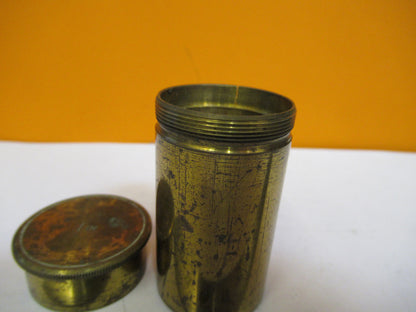 ANTIQUE EMPTY BRASS SWIFT UK OBJECTIVE CAN MICROSCOPE PART AS PICTURED 47-FD-07
