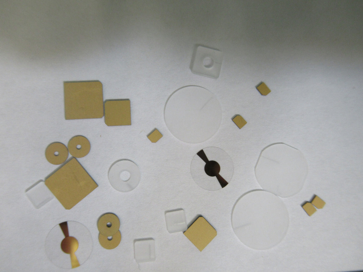 Lot Blanks Piezoelectric Quartz Crystal X-y-cut Gold Coated Piezo Sensor