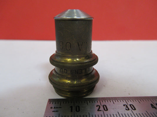 Antique Brass Spencer Lens Co. 16mm Objective Microscope Part