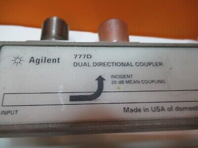 HP AGILENT 777D 4 GHz DIRECTIONAL COUPLER EMI TEST RF MICROWAVE AS PIC &17-B-07