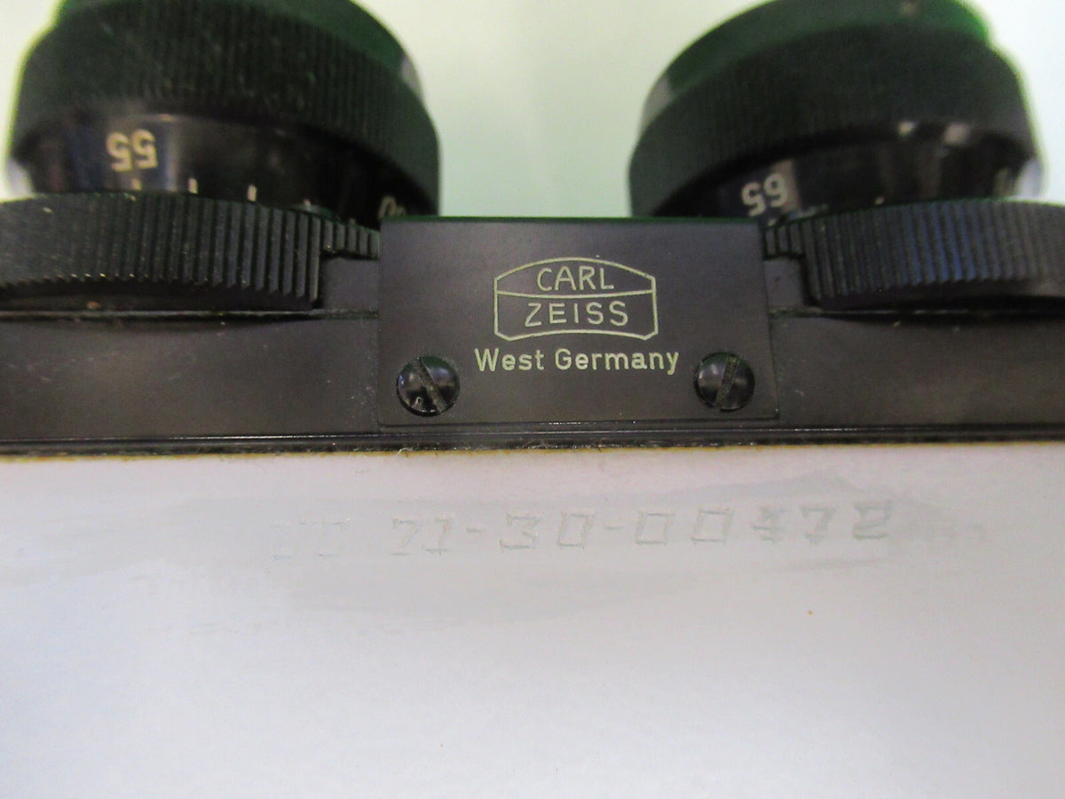 MICROSCOPE PART OPTICAL ZEISS GERMANY BINOCULAR HEAD OPTICS AS PIC #G2-A-64