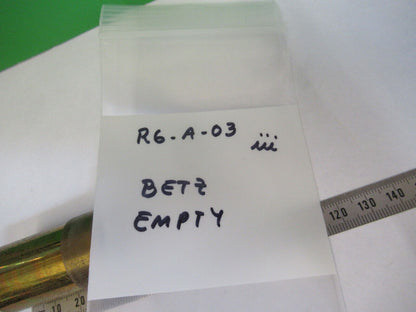 ANTIQUE BRASS EMPTY OBJECTIVE CAN BETZ MICROSCOPE PART AS PICTURED &R6-A-03