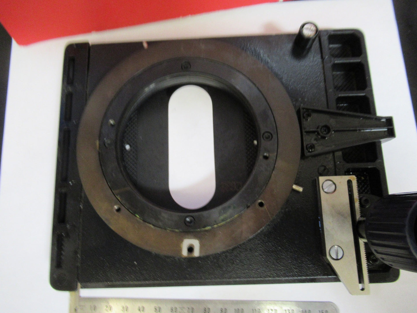 LEICA LEITZ GERMANY DMRB XY STAGE TABLE MICROSCOPE PART AS PICTURED T8-b-16