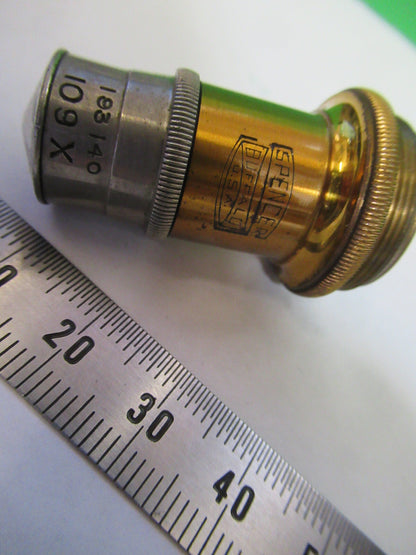 Antique Brass Spencer Lens Co. Objective Rare 109X Microscope Part