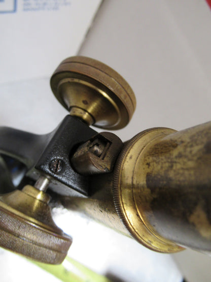 ANTIQUE BRASS MINIATURE PERFEKT RARE GERMAN MICROSCOPE AS PICTURED LOB