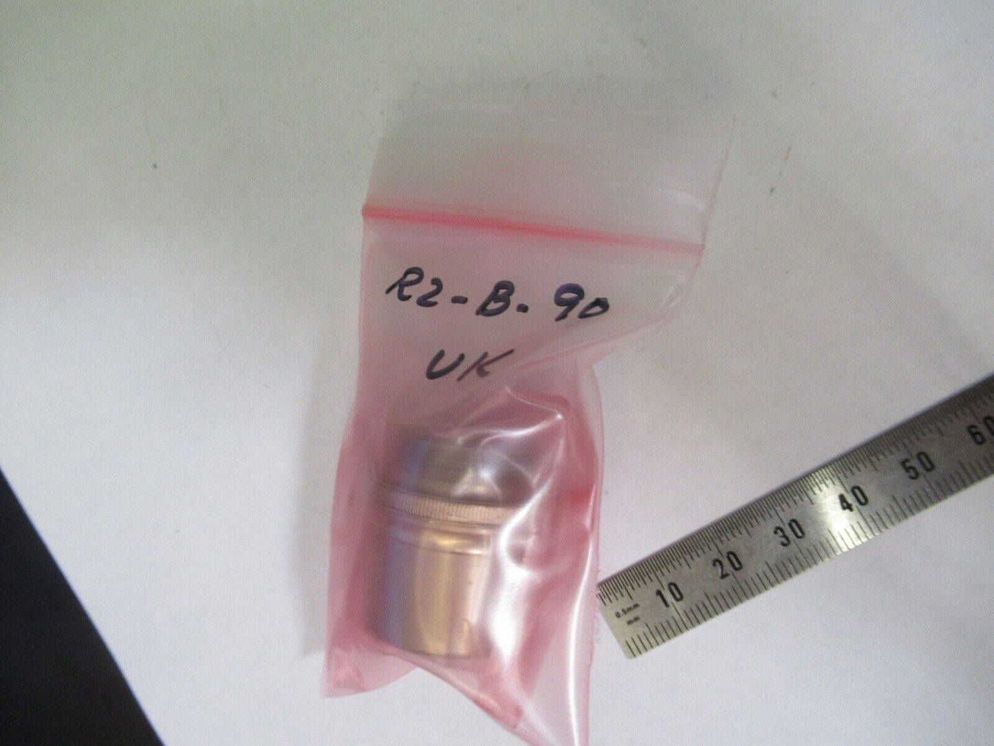OBJECTIVE METAL EXTENDER UK MICROSCOPE PART AS PICTURED &R2-B-90