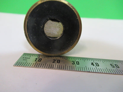 Antique Brass Polarizer Pol Piece UK England Microscope Part