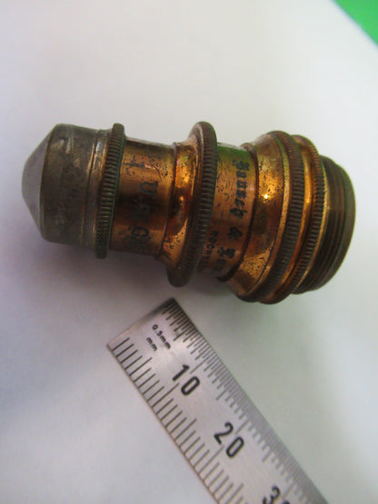ANTIQUE BRASS 1.9mm OBJECTIVE BAUSCH LOMB MICROSCOPE PART AS PICTURED X6-A-51