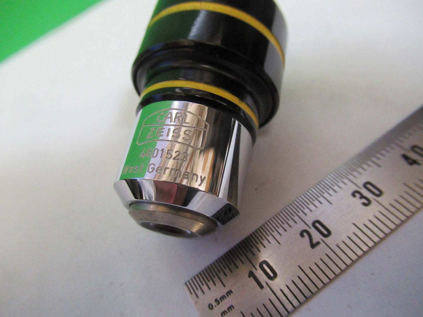 CARL ZEISS 8X EPIPLAN OBJECTIVE OPTICS  MICROSCOPE PART AS PICTURED &Z7-A-57
