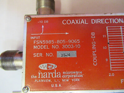 Narda Directional Coupler EMI Testing RF Microwave Frequency GHz
