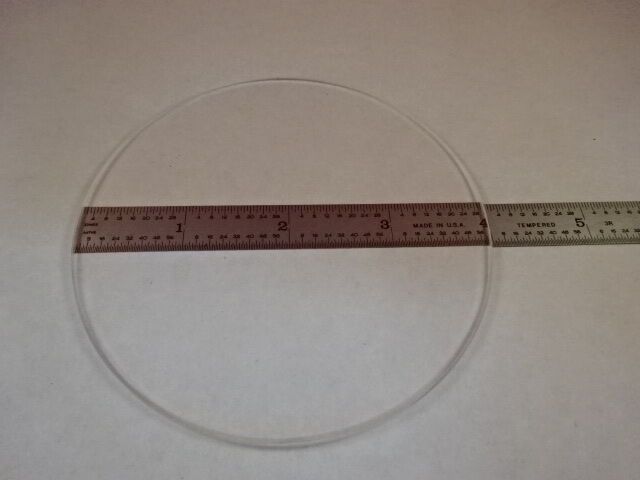 CLEAR GLASS ROUND SPECIMEN STAGE TABLE MICROSCOPE PART AS IS #Z4-A-05