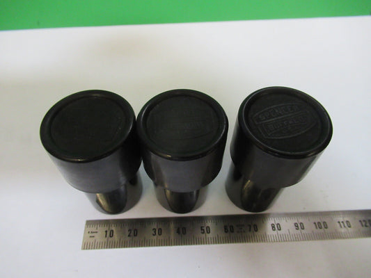 American Optical Co. Spencer Lens Co. Lot 3 ea plastic cans Antique Microscope Part