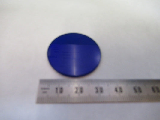 ZEISS GERMANY GLASS FILTER DARK BLUE OPTICS MICROSCOPE PART AS PICTURED V8-B-28
