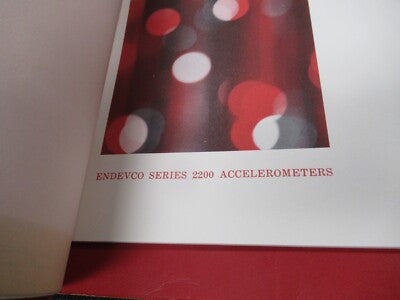 ENDEVCO VINTAGE INSTRUCTIONS MANUAL ACCELEROMETER 2200 AS PICTURED &50-FT-06