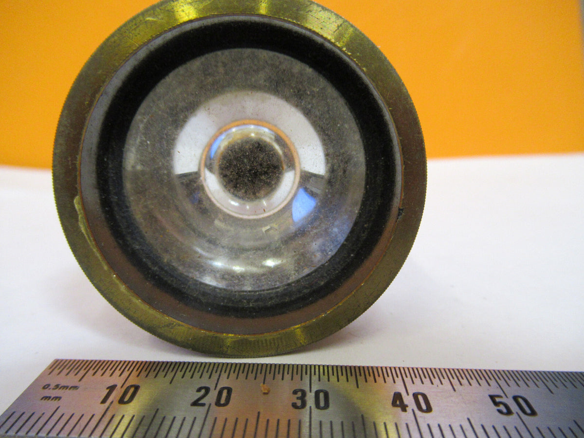 ANTIQUE BRASS ENGLAND RJ BECK CONDENSER PART MICROSCOPE PART AS PICTURED Y2-A-68