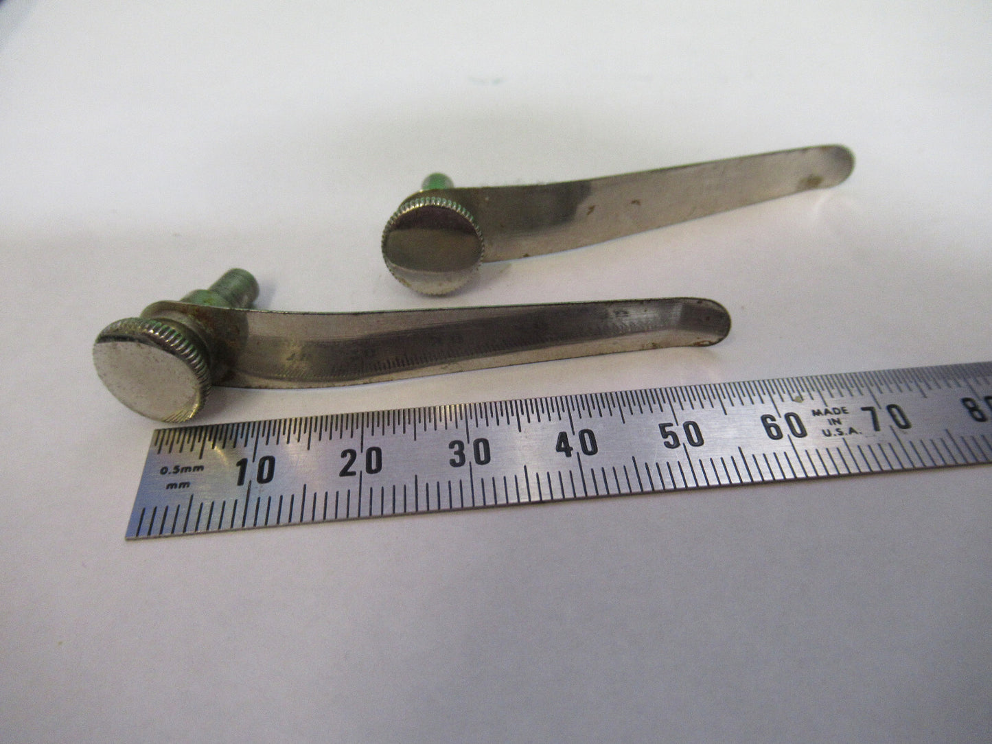 Pair Clips Antique Spencer Lens Co. American Optical Co. Microscope Part