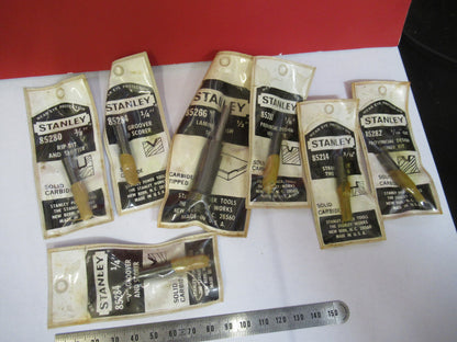 LOT 7 EA TOOLD STANLEY ROUTER WOOD ETC SOLID CARBIDE  AS PICTURED G4-A-24