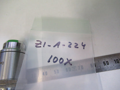 ERNST LEITZ 1/12 100X /170 OBJECTIVE MICROSCOPE PART OPTICS AS PICTURED Z1-A-224
