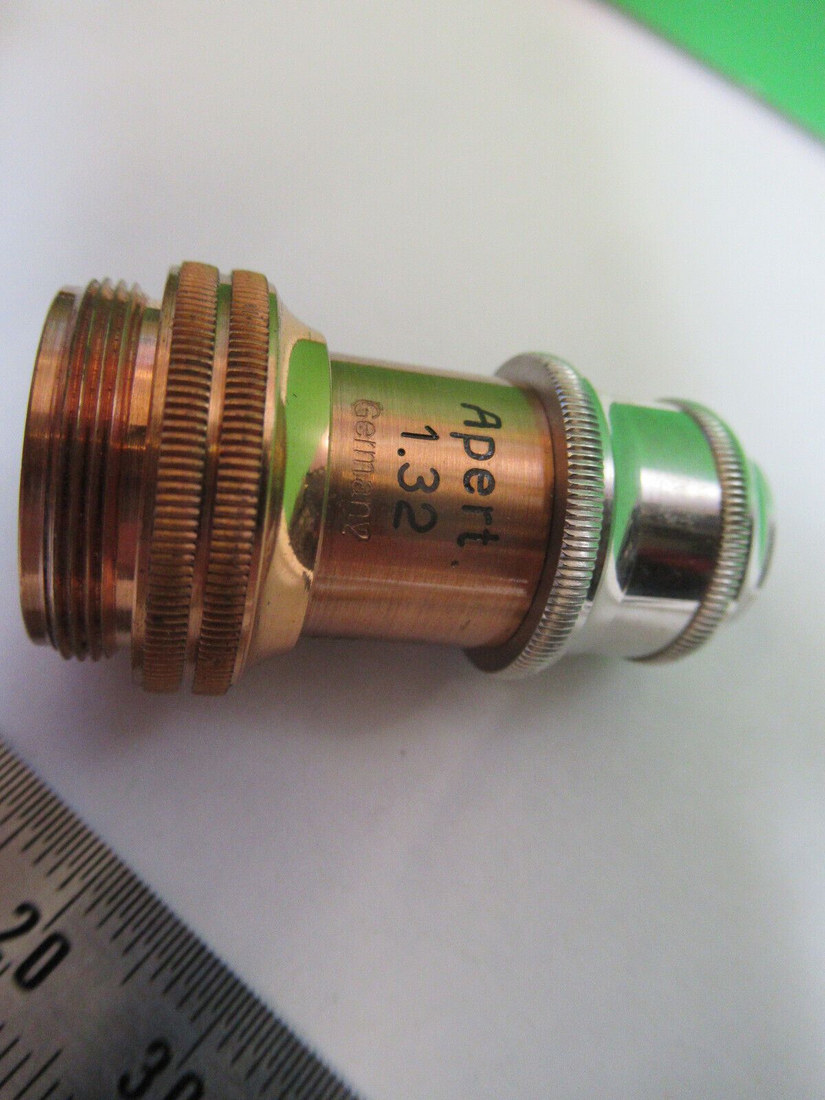 ANTIQUE BRASS ERNST LEITZ  1/12 a OBJECTIVE MICROSCOPE AS PICTURED #H3-A-23