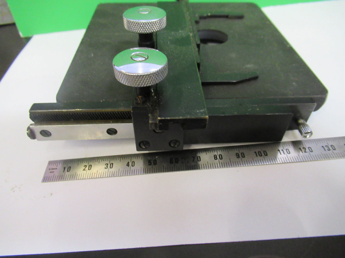 SPENCER AO VINTAGE STAGE TABLE XY ANTIQUE MICROSCOPE PART AS PICTURED X5-A-12