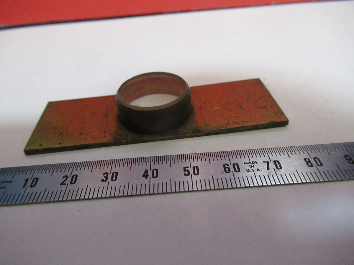ANTIQUE BRASS COMPRESSORIUM STAGE LONDON MICROSCOPE PART AS PICTURED F8-A-39