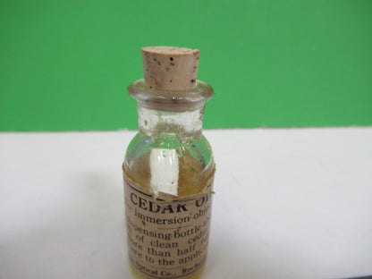 ANTIQUE CEDAR OIL FLASK BAUSCH LOMB MICROSCOPE PART AS PICTURED X3-B-105