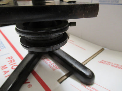 WEIRD RARE ANTIQUE BAUSCH LOMB MICROSCOPE with foldable legs AS PICTURED LOB