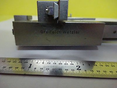 Microscope Stage Specimen Micrometer Germany Greifeldt Wetzlar Optics