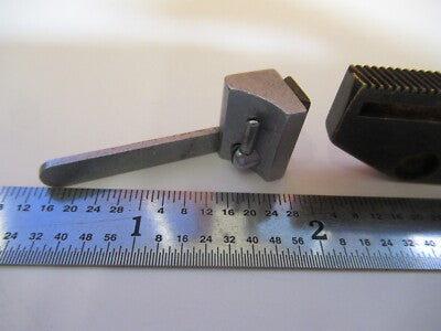 LOT CLIP + BRASS GEAR ANTIQUE MICROSCOPE PART AS PICTURED &1E-C-81