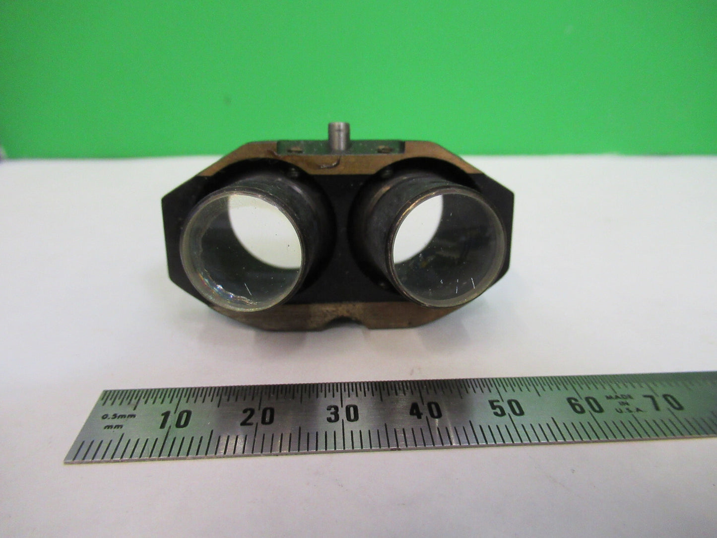 AO 1X ANTIQUE  STEREO OBJECTIVE LENS MICROSCOPE PART as pictured X7-A-52