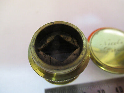 Antique Watson UK England Nicols Polarizer 1860's Microscope Prism AS Pic