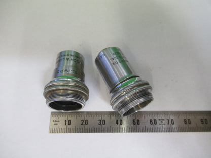 LOT 2 ea OBJECTIVES BAUSCH LOMB USA MICROSCOPE PART AS PICTURED &R4-A-54