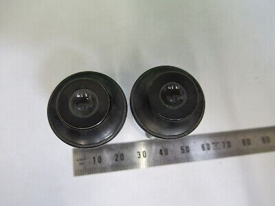 PAIR SPENCER 10X EYEPIECE OCULAR LENS MICROSCOPE PART AS PICTURED &Z1-A-02