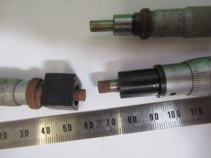 FOR PART or REPAIR LOT MICROMETER STARRETT FEINMEYER they move fine  z1-b-40