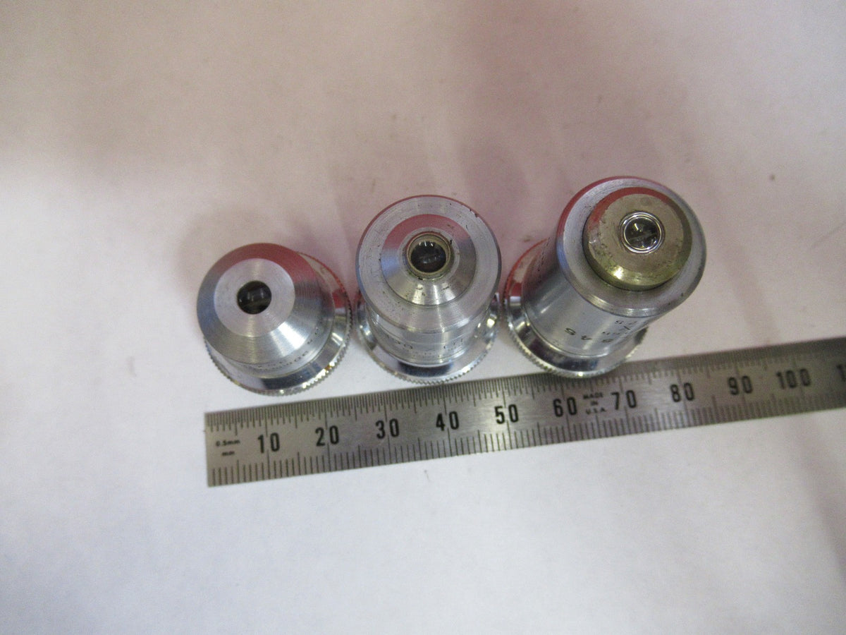 Lot Objectives Bausch & Lomb Lenses Optics Microscope Part