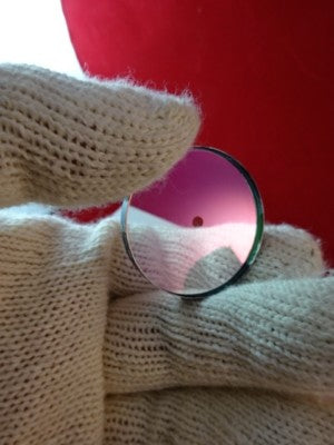 OPTICAL FILTERED LENS receiver hole center MIL SPEC LASER OPTICS AS IS #54-A-09