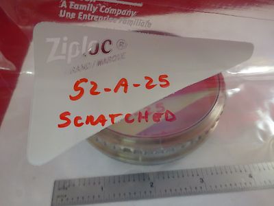 CARL ZEISS 46399 GERMANY LENS (coating scratched) MICROSCOPE PART &52-A-25