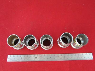 LOT 5 EA ROLYN MICROSCOPE OBJECTIVE PART [just shell without optics] BIN #4