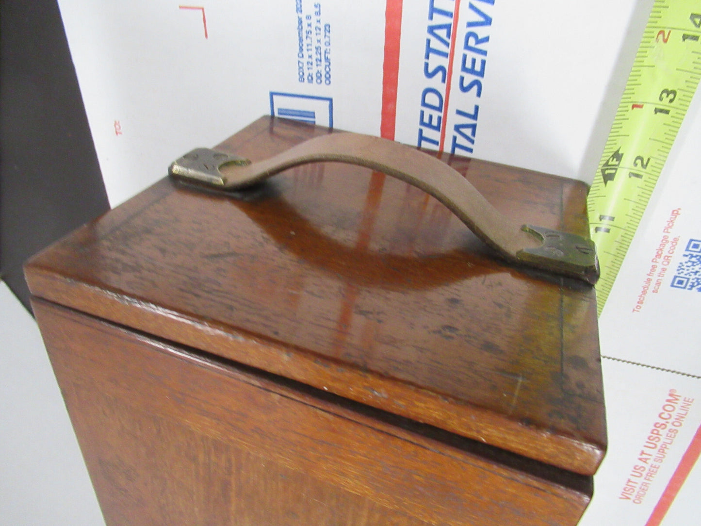EMPTY BECK UK WOOD CABINET ANTIQUE MICROSCOPE PART AS PICTURED #TB-3