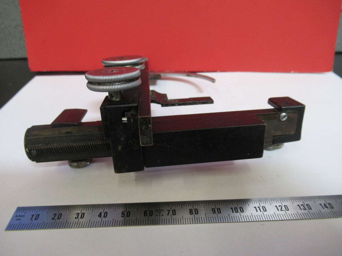 BAUSCH LOMB STAGE XY TABLE WORKS OK  MICROSCOPE PART AS PICTURED  S3-B-90