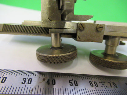 ANTIQUE SPENCER STAGE CLIPS XY BRASS MICROSCOPE PART AS PICTURED S1-B-06