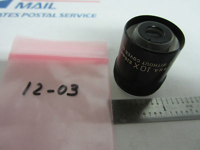 Microscope Objective Bausch & Lomb Epi 10X Optics #12-03