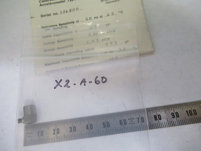 BRUEL KJAER 4344 MINIATURE ACCELEROMETER VIBRATION SENSOR AS PICTURED X2-A-60